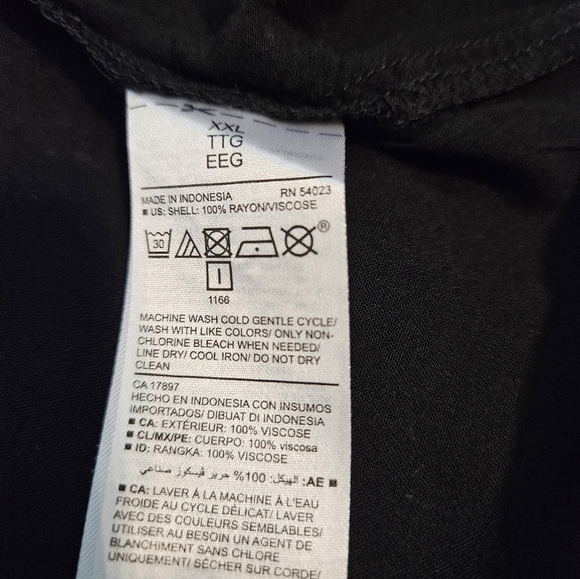 Old Navy Black Rayon Balloon Sleeve Peasant Blouse Size 2XL Women's Plus - Picture 6 of 8
